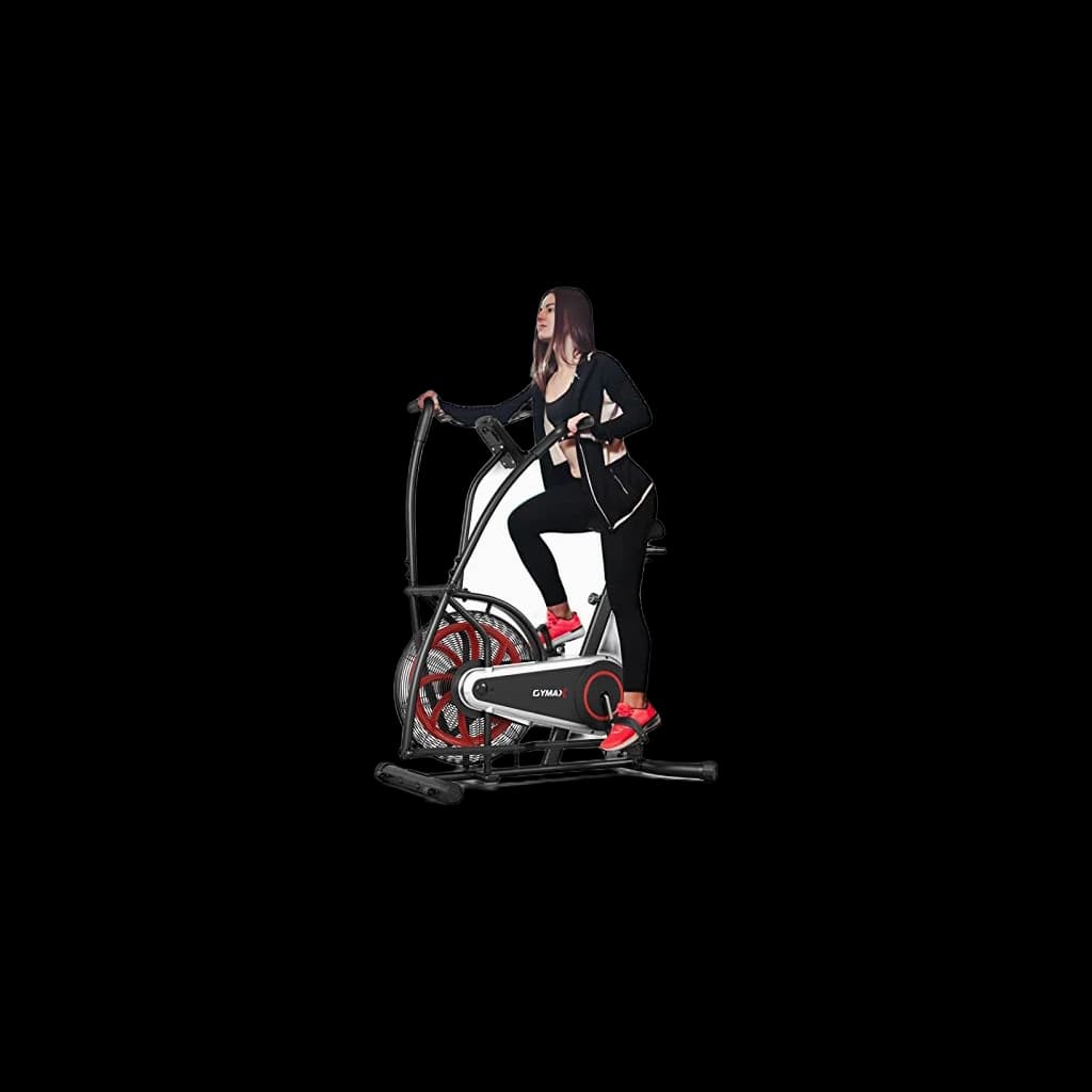 GYMAX Fan Bike with LCD Monitor
