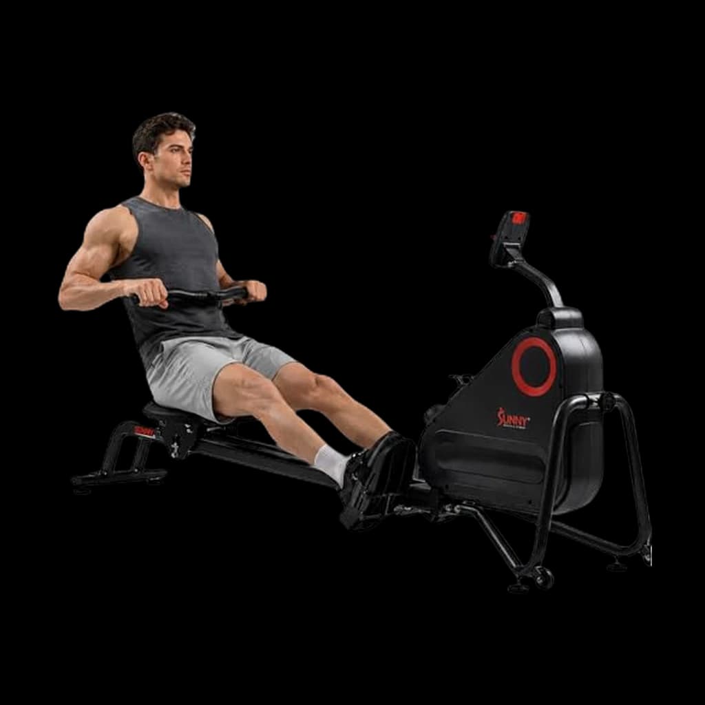 Sunny Health & Fitness Smart Dual-Rail Magnetic Rower (SF-RW523021) product photo